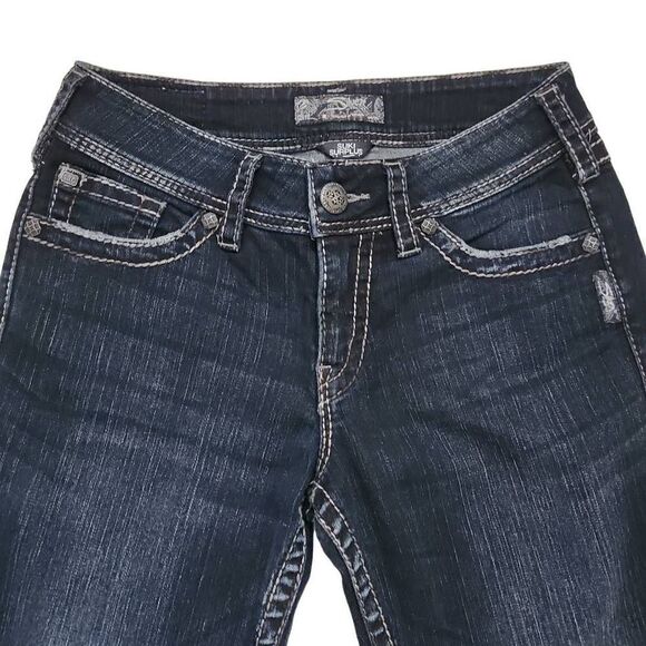 Silver Jeans Suki Surplus Ladies 28 x 30 Dark Rinse Bootcut Jeans - Picture 2 of 6